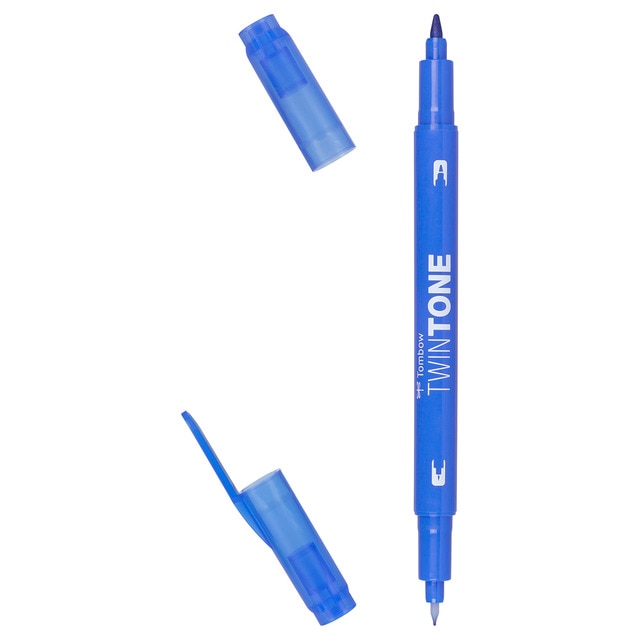 Rotulador Doble Punta TwinTone Base Agua Tombow French Blue 45.