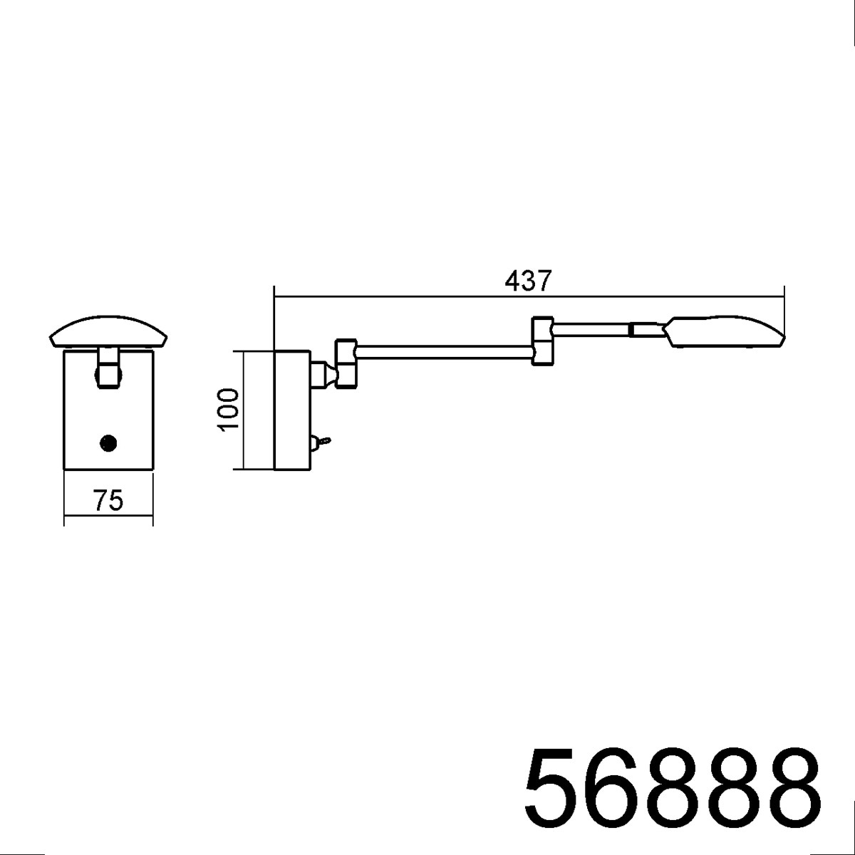 Aplique LED de metal Koa Latão-4