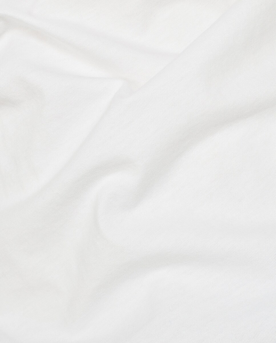 T-shirt de Manga Curta e Corte Relaxed Branco-6