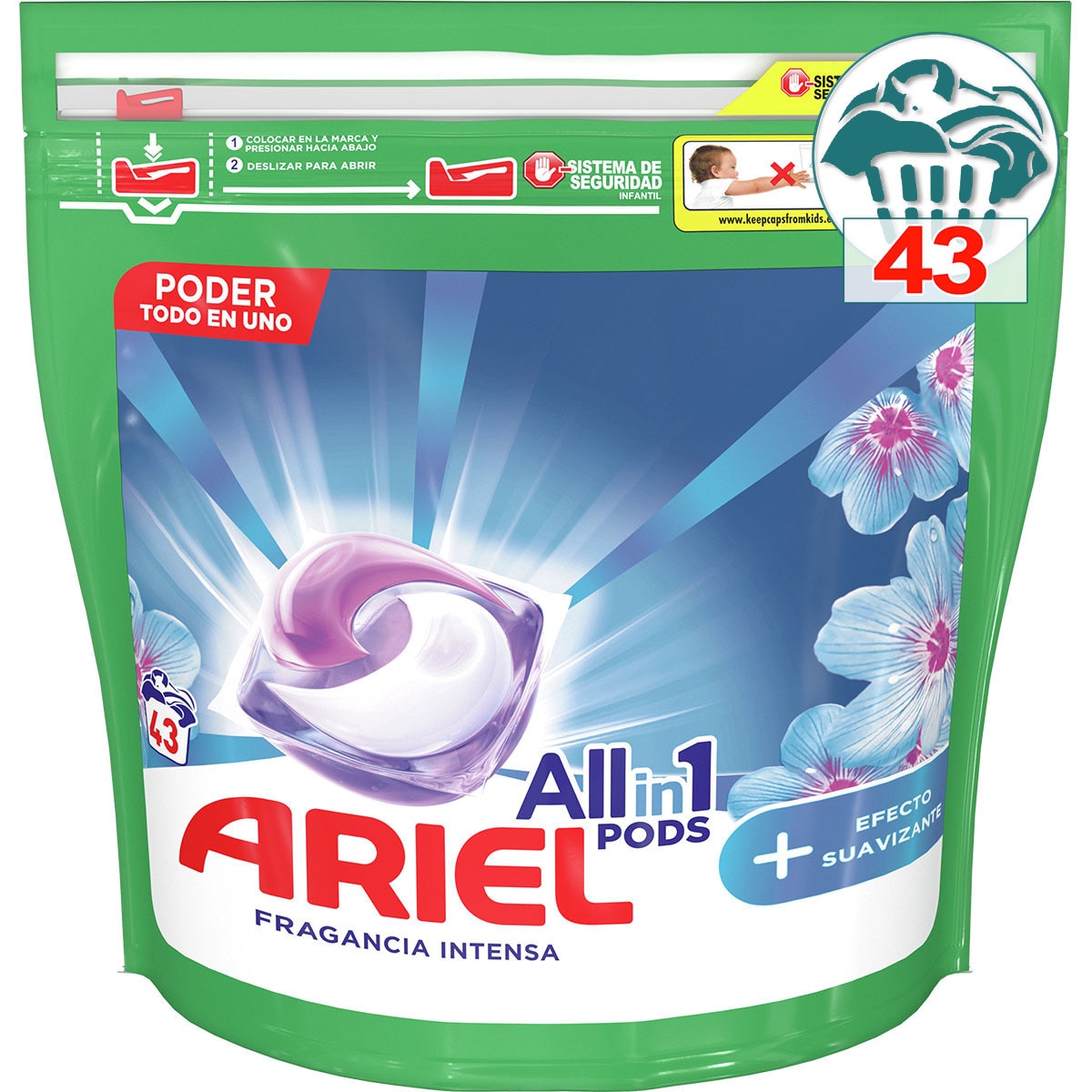 Intensiver Duft Flüssiges Waschmittel mit Weichspülereffekt 3 in 1 Pods ...