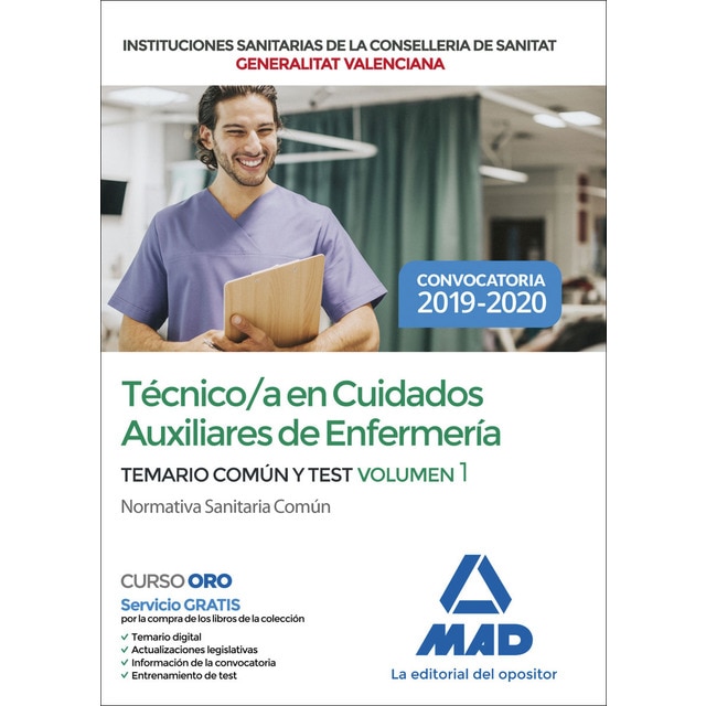 Paquete ahorro técnico/a en cuidados auxiliares de enfermería de instituciones sanitarias de la conselleria de sanitat de la gener