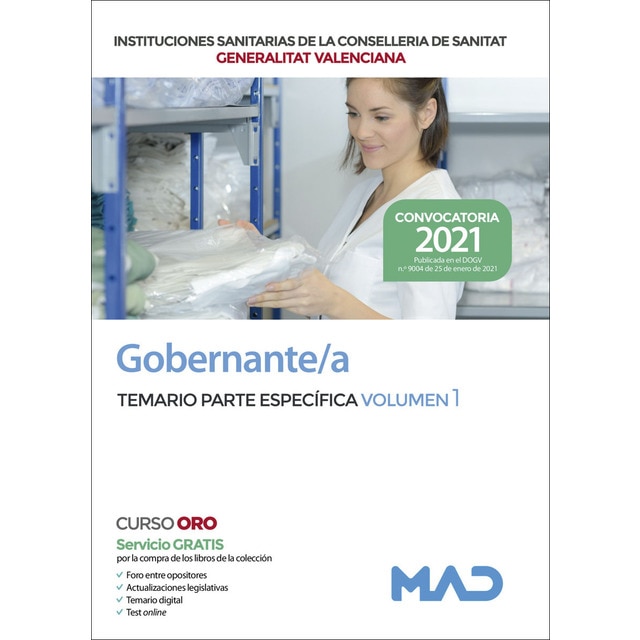 Gobernante/a de las instituciones sanitarias de la conselleria de sanitat de la generalitat valenciana. Temario parte específica v