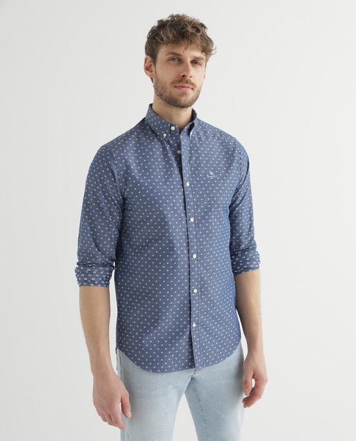 blue dot shirt mens