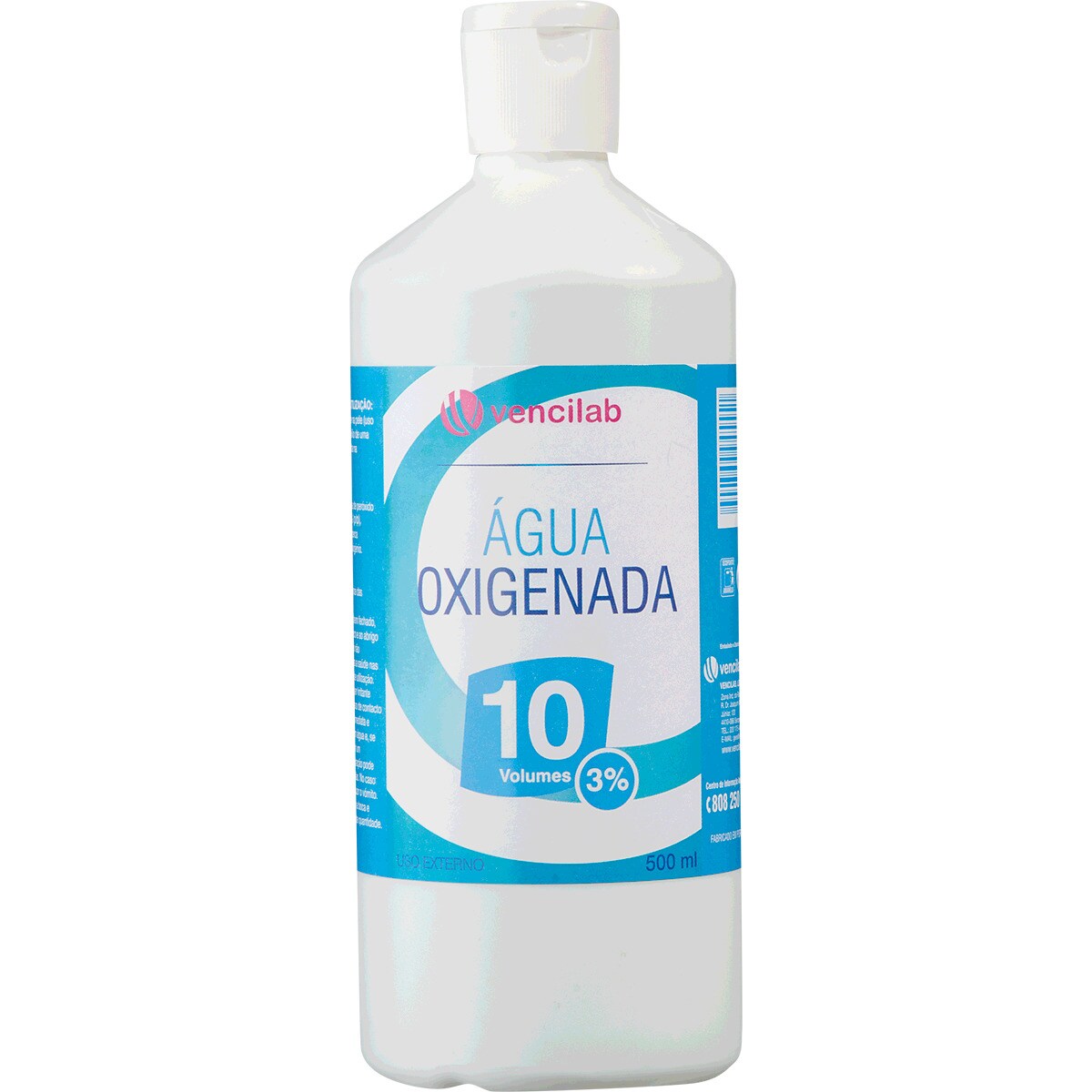 Água Oxigenada 10 Volumens 3 embalagem 500 ml · Vencilab