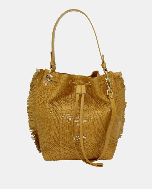 sac seau jaune moutarde