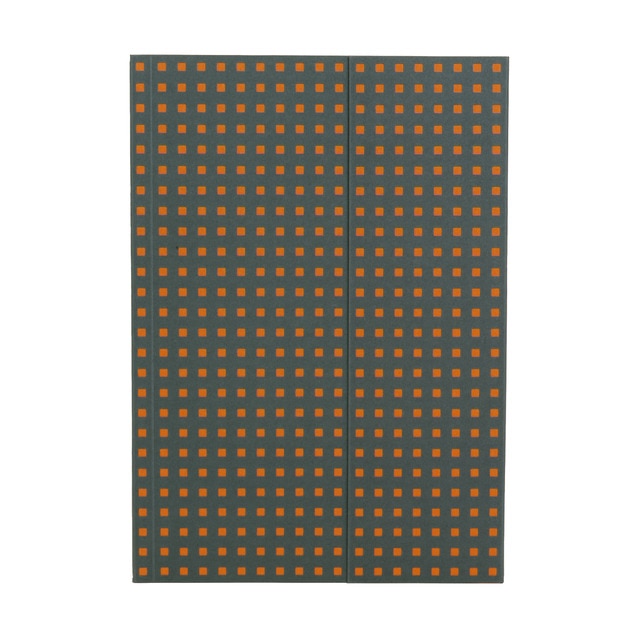 Libreta Quadro B5 Rayada Paper-Oh gris y naranja.