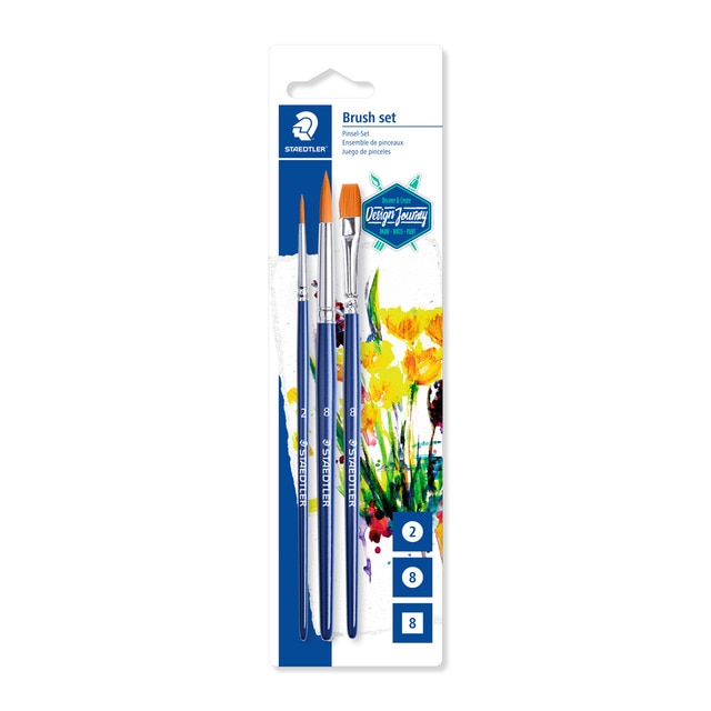 Blíster con 3 Pinceles Artísticos Staedtler.