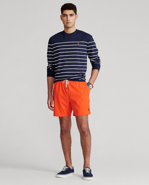 orange swimming shorts