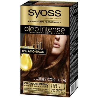 SYOSS Oleo Intense permanent colour 0% ammonia 6-76 copper amber box 1 each long-lasting colour care oils