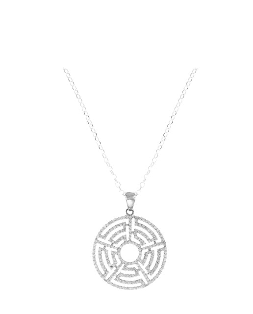 Gargantilla Circle Zirconium Silver