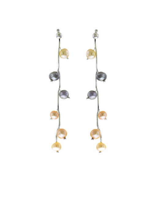 Pendientes Infinity Perla Silver