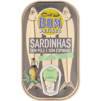 Bom Petisco Sardinhas sem Pele e sem Espinhas em Azeite lata 120 g