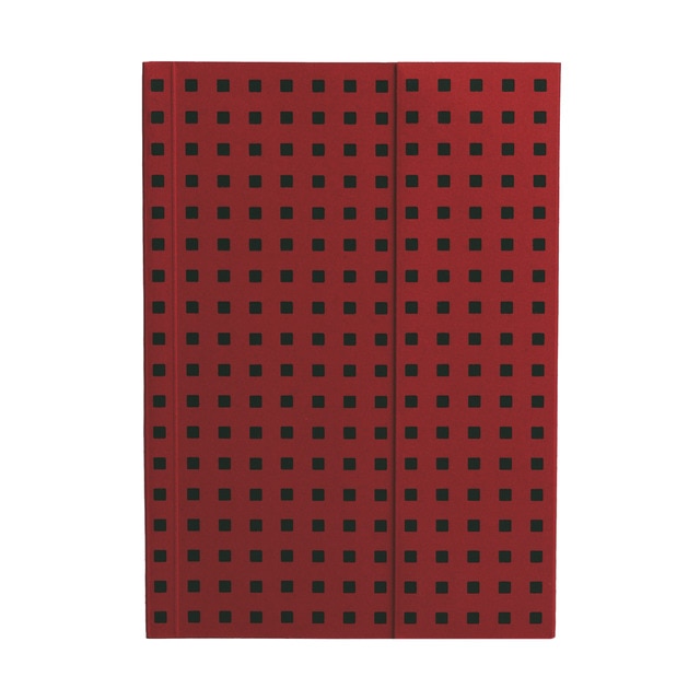 Libreta Lisa B6 Quadro Paper-Oh Rojo sobre Negro.