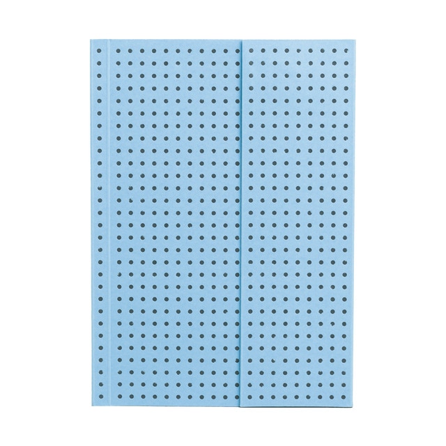 Libreta Rayada A6 Circulo Paper-Oh Azul sobre Gris.