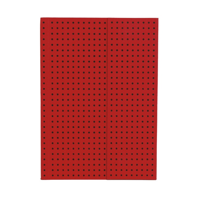 Libreta Rayada A6 Circulo Paper-Oh Rojo sobre Negro.