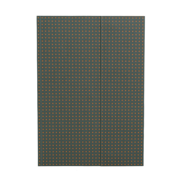Libreta Lisa A4 Circulo Paper-Oh Gris sobre Naranja.