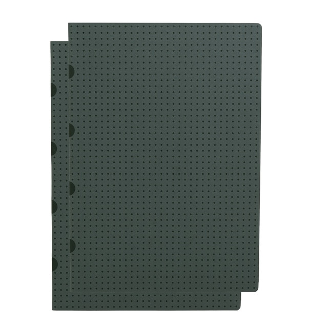 Pack 2 Libretas Rayadas A4 Cahier Circulo Paper-Oh Gris sobre Negro.
