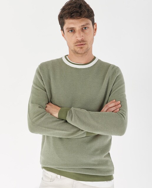 two tone sweater mens