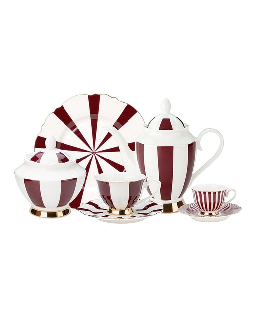 Juego de café y té por piezas Crane Rayas El Corte Inglés