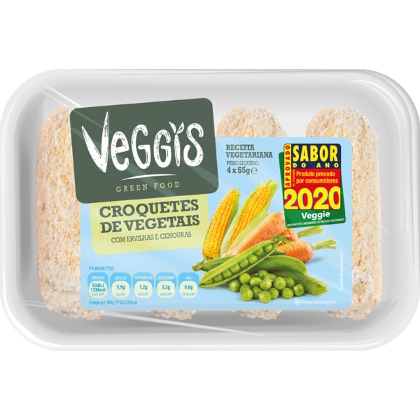 Croquetes de Vegetais Pack 4 embalagem 220 g