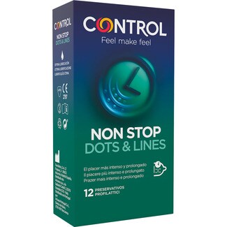 CONTROL Kondome Non Stop Dots & Lines Box 12 Einheiten