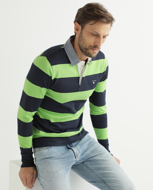 green striped polo