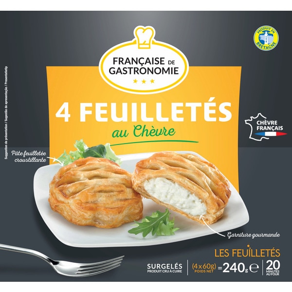 Folhados de Queijo de Cabra 4 Unidades embalagem 240 g