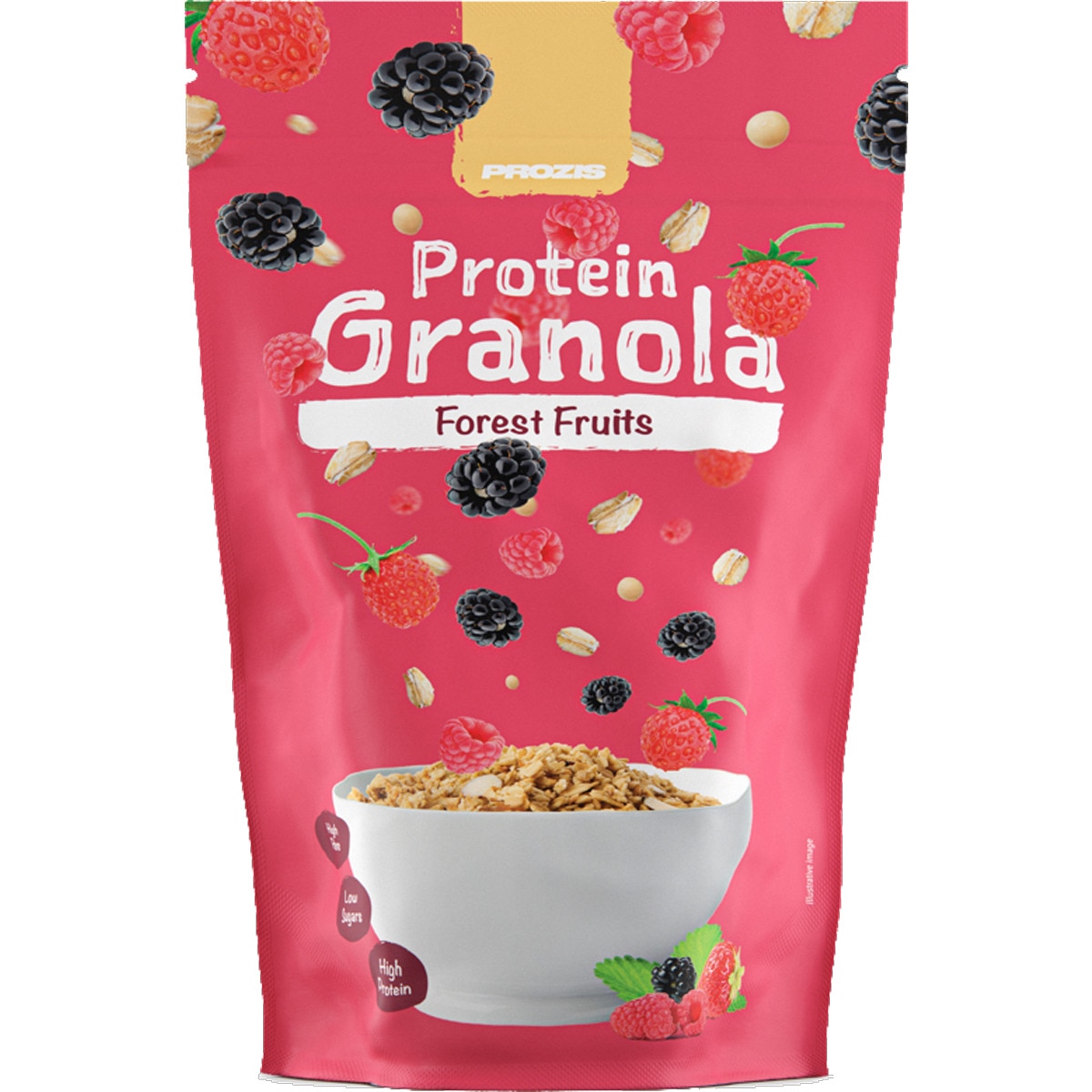 Granola Proteíca com Frutos do Bosque embalagem 250 g · Prozis