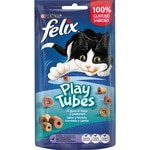 Play Tubes cat snacks with fish and prawns container 50 g