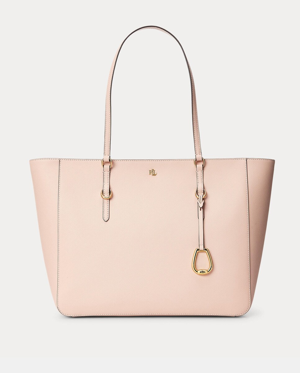 ralph lauren pink leather purse