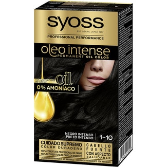 SYOSS Oleo intense permanent colour 0% ammonia 1-10 intense black box 1 each long-lasting colour care oils
