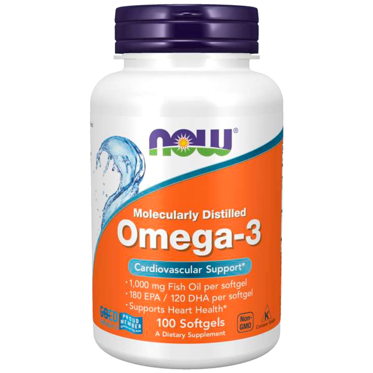 Ómega 3 Cholesterol Free embalagem 100 capsulas · Now · Supermercado El