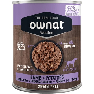 Comida húmeda para perros adultos con cordero y patata No Grain OWNAT