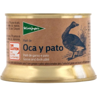 El Corte Inglés Paté de Fígado de Ganso sem Glúten lata 130 g