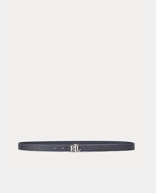 women's thin navy belt