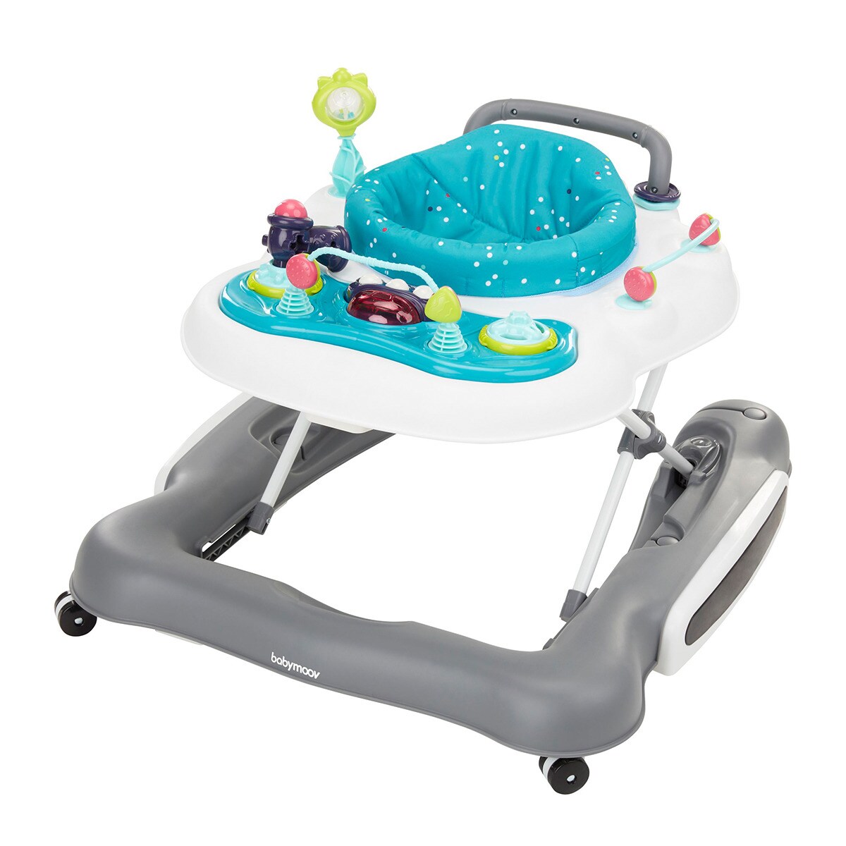 Andador bebé 5 em 1 Black multicolor Branco / Cinzento-2