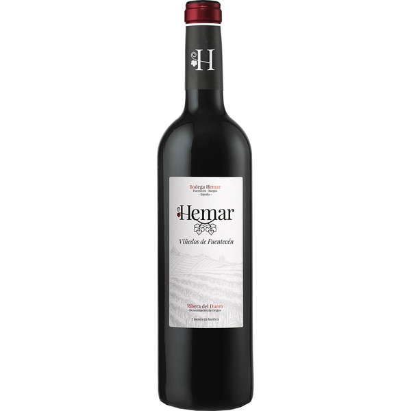 Oak red tempranillo wine DO Ribera del Duero bottle 75 cl