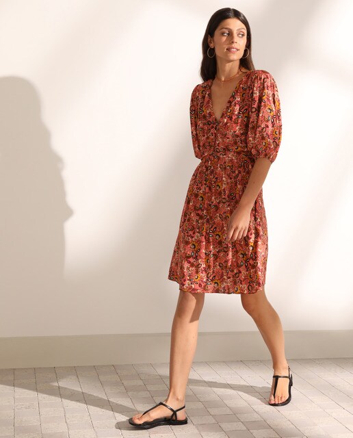 robe midi a fleur