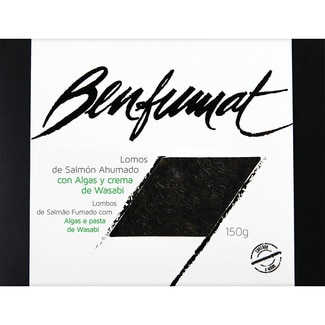 BENFUMAT lomos de salmón ahumado con algas y crema de wasabi envase 150 g