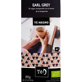 Té O Chá Preto Earl Grey Biológico embalagem 80 g