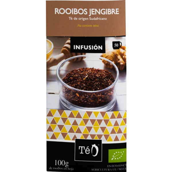 Tisana Rooibos Gengibre Biológica embalagem 100 g