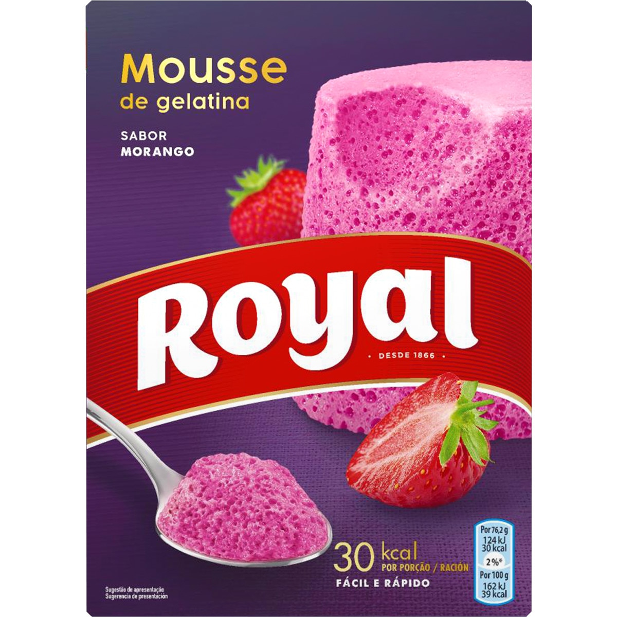 Comprar Mousse de Gelatina de Morango embalagem 31 g · Royal