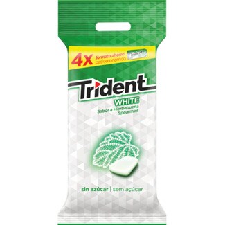 Trident White Pastilhas de Menta sem Açúcar embalagem 14,5 g