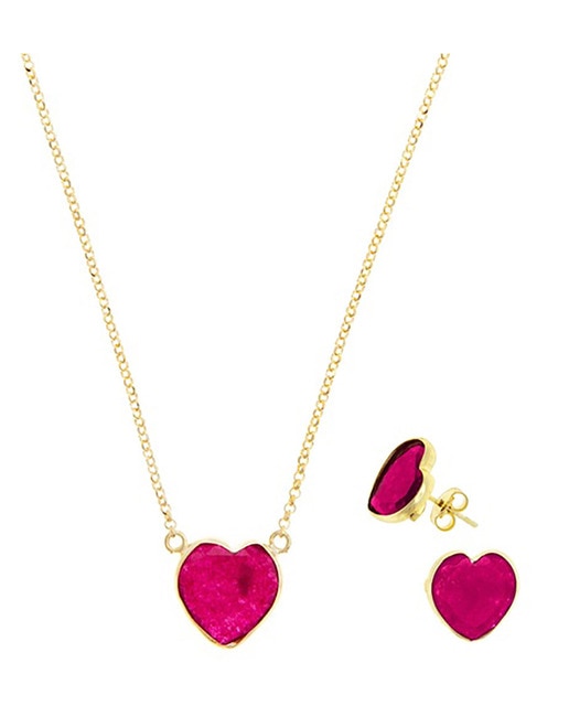 Juego Corazón rubí oro