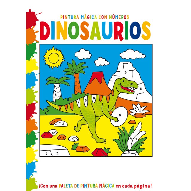 PINTURA MÁGICA CON NÚMEROS: DINOSAURIOS (Tapa blanda)