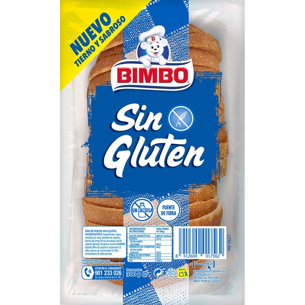 Comprar pan de molde sin gluten y sin lactosa bolsa 300 g · BIMBO · Supermercado El Corte Inglés