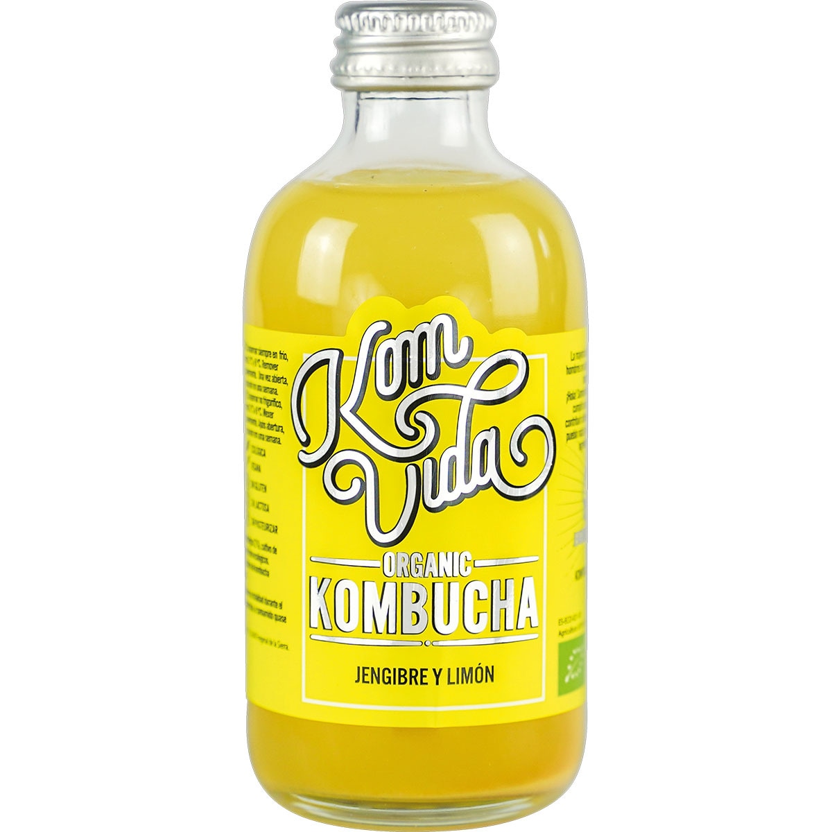 Comprar Organic Kombucha Con Jengibre Y Limón Ecológica Botella 250 Ml · Komvida · Supermercado