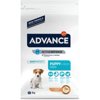 Advance Ração para Cão Puppy Mini 2 a 10 Meses com Galinha e Arroz embalagem 3 kg