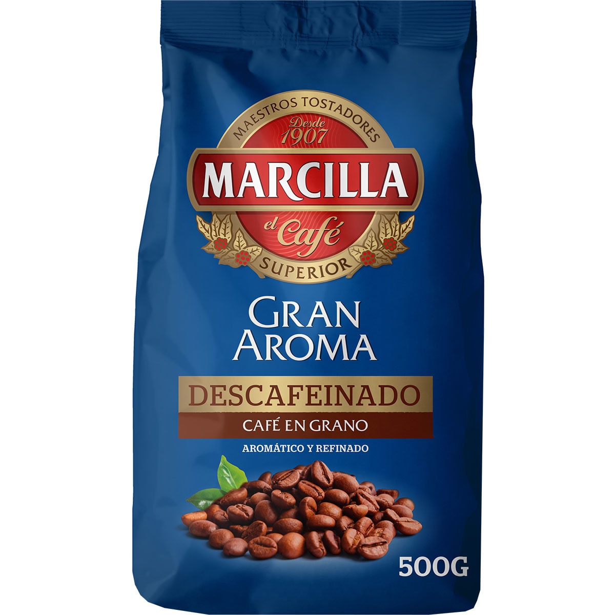 Comprar Gran Aroma Café Descafeinado En Grano Paquete 500 G · MARCILLA ...