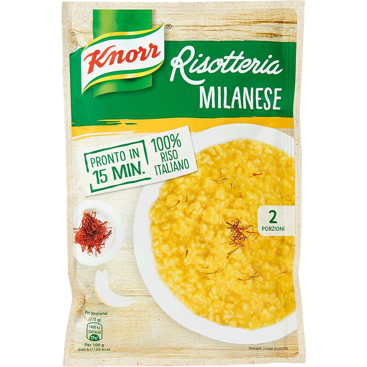 Risotto Milanesa de Açafrão embalagem 175 g · Knorr Risotteria